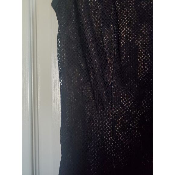Tadashi Shoji Black Netted and Floral Lace Knee Length Gothic Dress, Size 6 - Picture 5 of 13